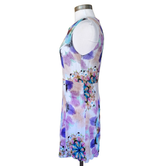 Floral Multicolor Sleeveless Dress - Picture 6 of 11
